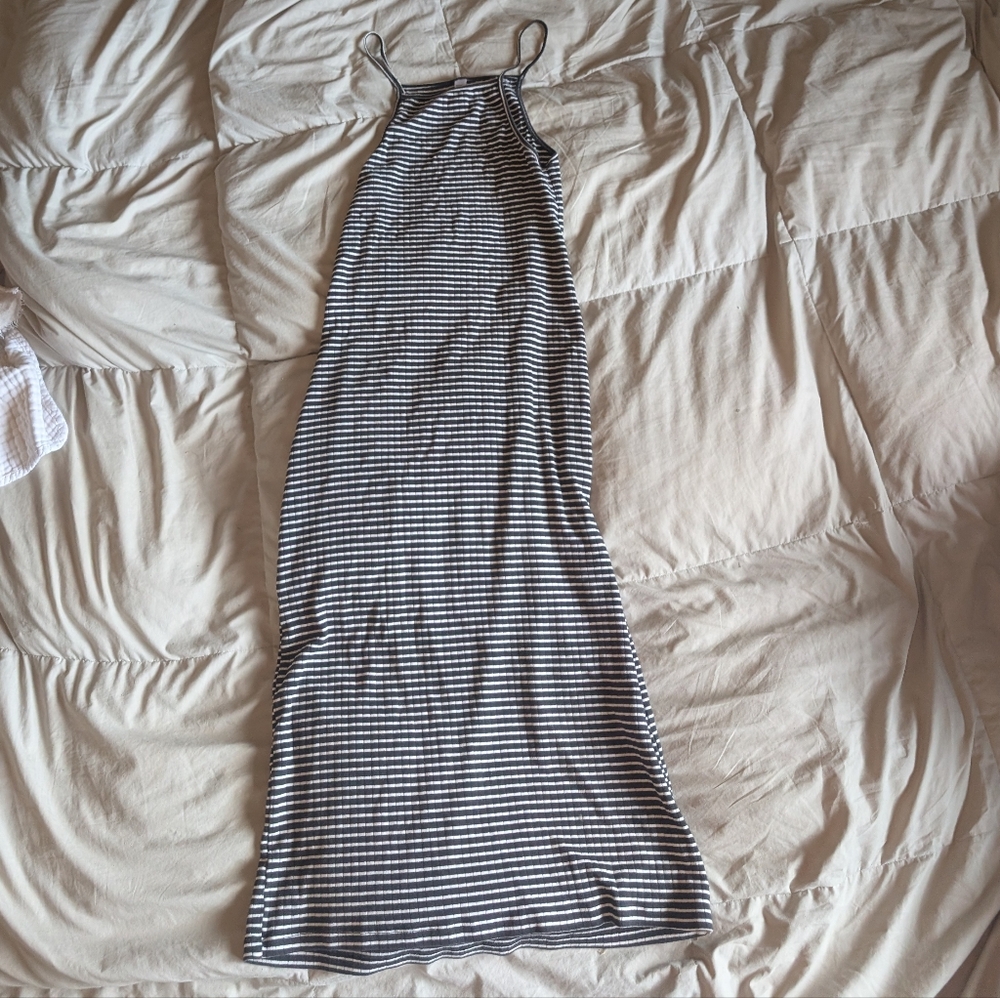 American Apparel Black and White Striped Dress